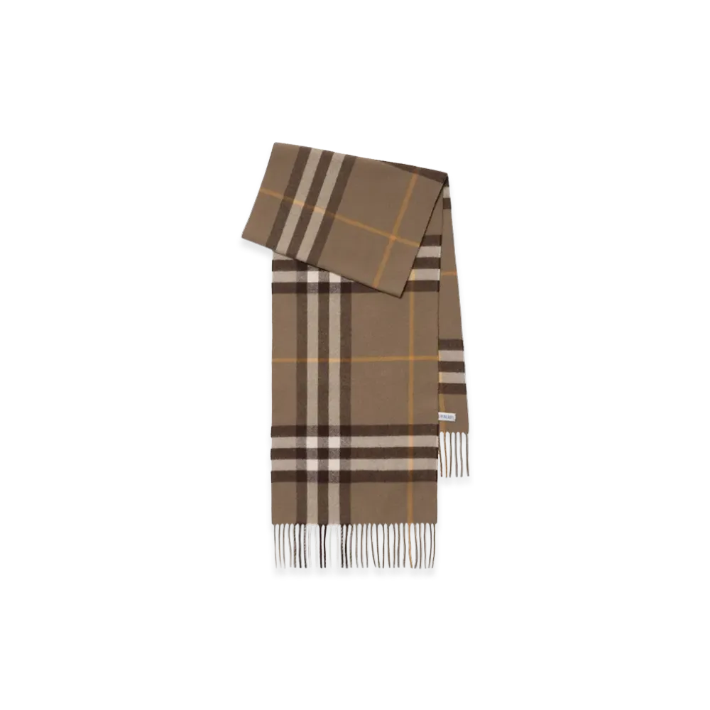 Burberry Embroidered Cashmere Scarf "Checked"