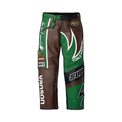 Supreme x Yohji Yamamoto Vanson Leathers Split Pant "Green"