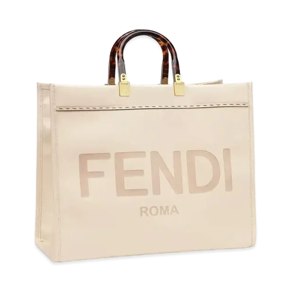 FENDI Sunshine Large Leather Shopper "Pink"