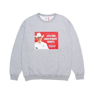 WACKO MARIA x EDDINGTON Crew Neck Sweat Shirt "Gray"