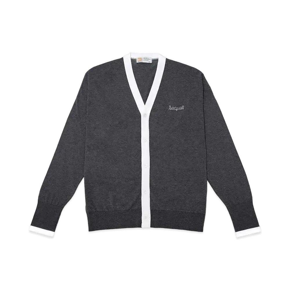 FRAGMENT x SEQUEL x JOHN SMEDLEY V-Neck Cardigan "Charcoal"