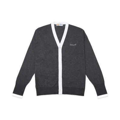 FRAGMENT x SEQUEL x JOHN SMEDLEY V-Neck Cardigan "Charcoal"
