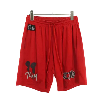 Chrome Hearts Matty Boy Team Print Mesh Half Pants "Red"