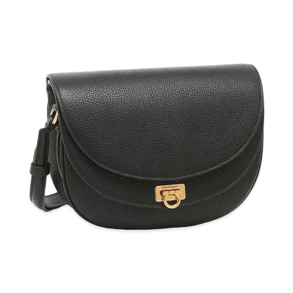 Salvatore Ferragamo Gancini Cross Body Bag "Black"