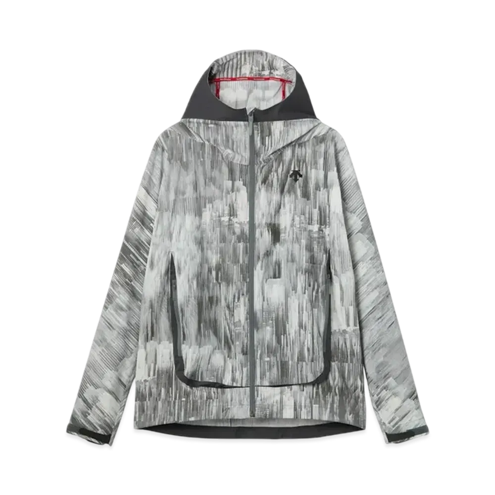 DESCENTE ALLTERRAIN Windshell Hoodie "Gray Print"