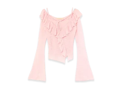 ANDMARY Women's Ami Shirring Logo Tops ANDMARY Women's Ami Shirring Logo Tops
