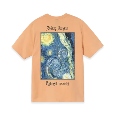 Stussy Midnight Insanity Tee "Peach"