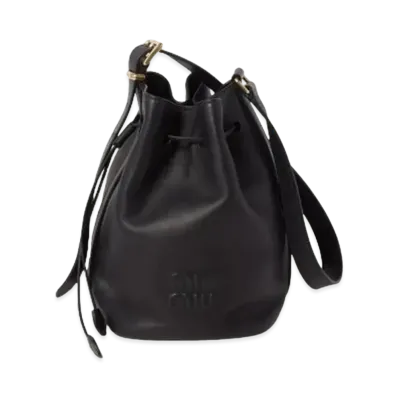 MIUMIU Leather Bucket Bag "Black"