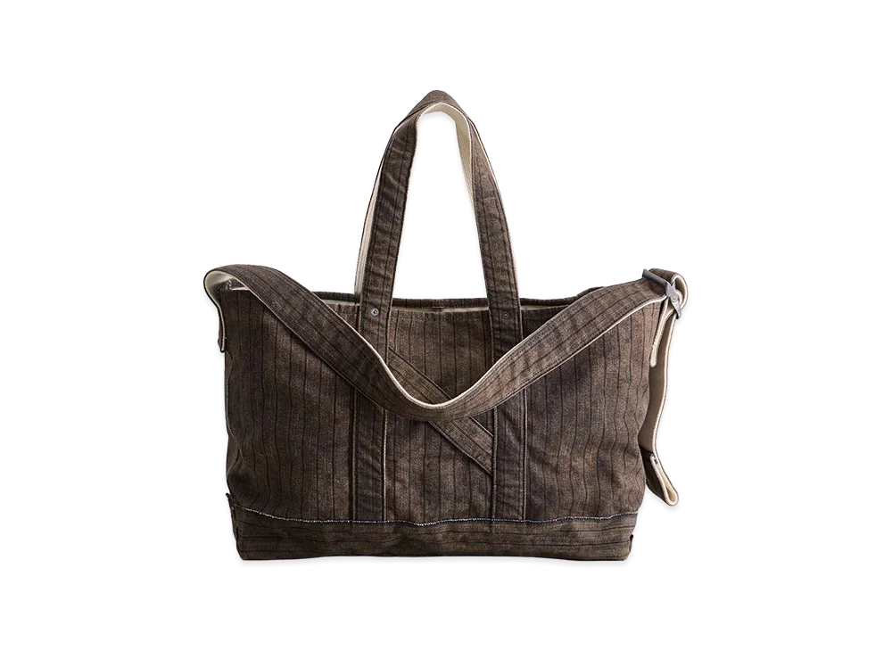 NICENESS V.Lesh Printed Stripe Shoulder Tote Bag "Wide Stripe"