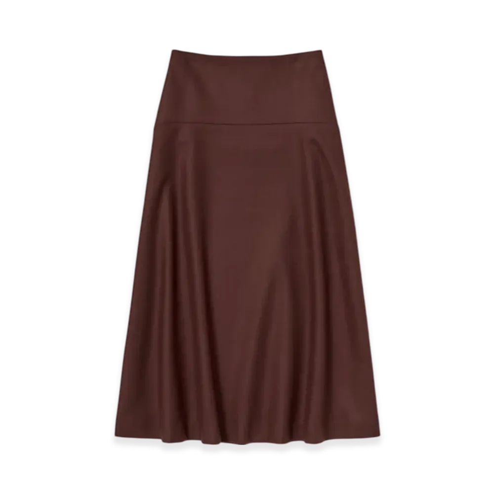 AURALEE Light Melton Skirt "Bordeaux"