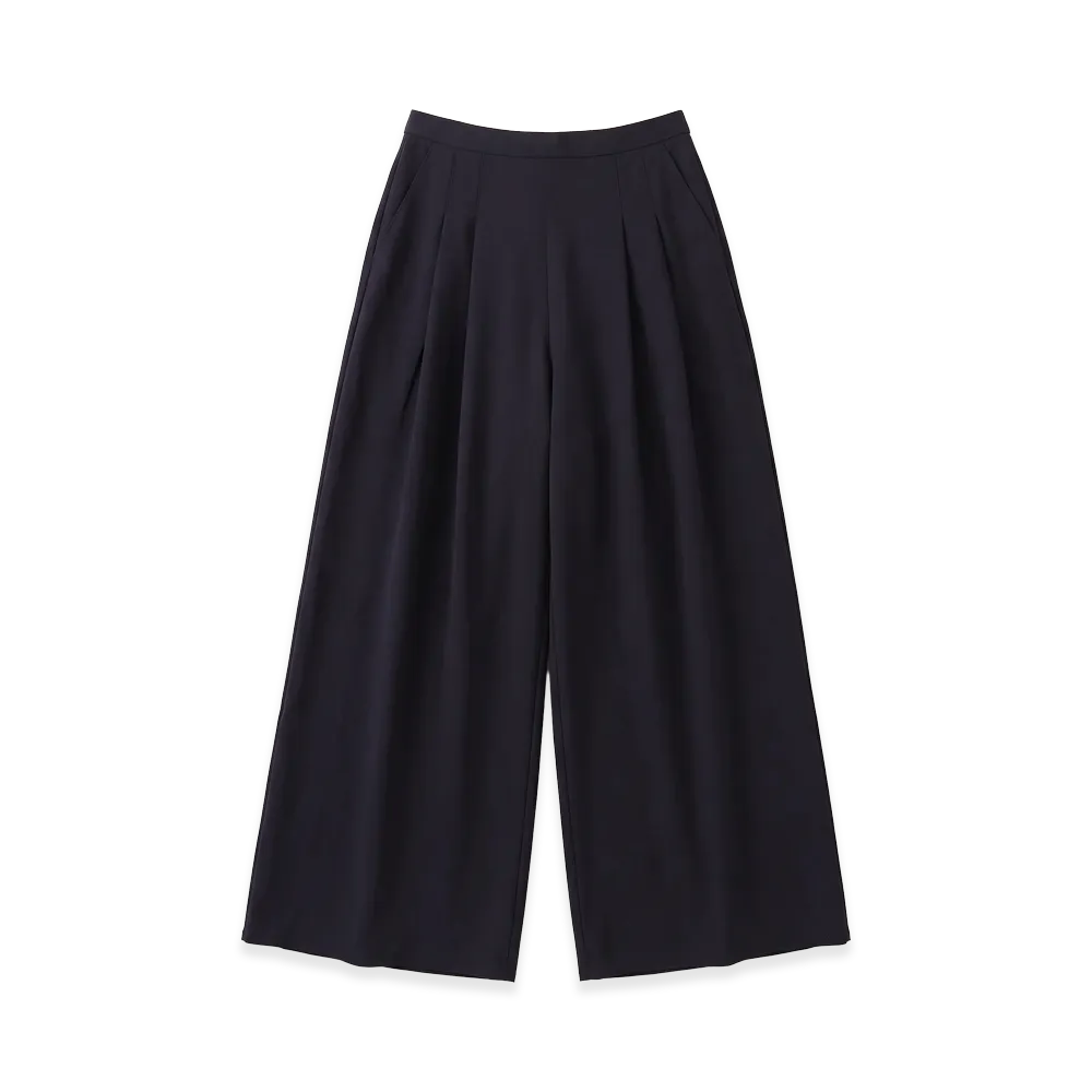 Max Mara Women's Pleated Palazzo Pants "Navy Blue"