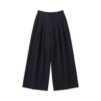 Max Mara Women's Pleated Palazzo Pants "Navy Blue"