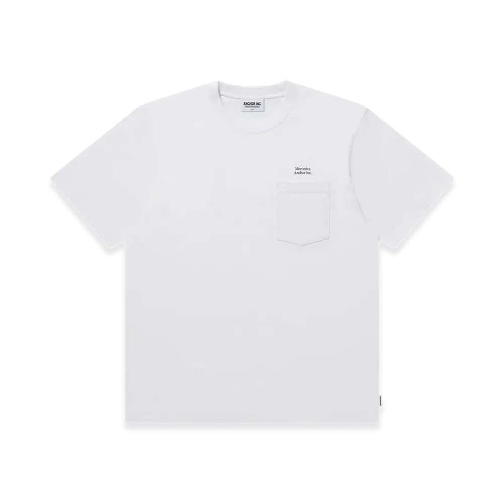 Mercedes Anchor inc. Small Logo Pocket Tee "White"