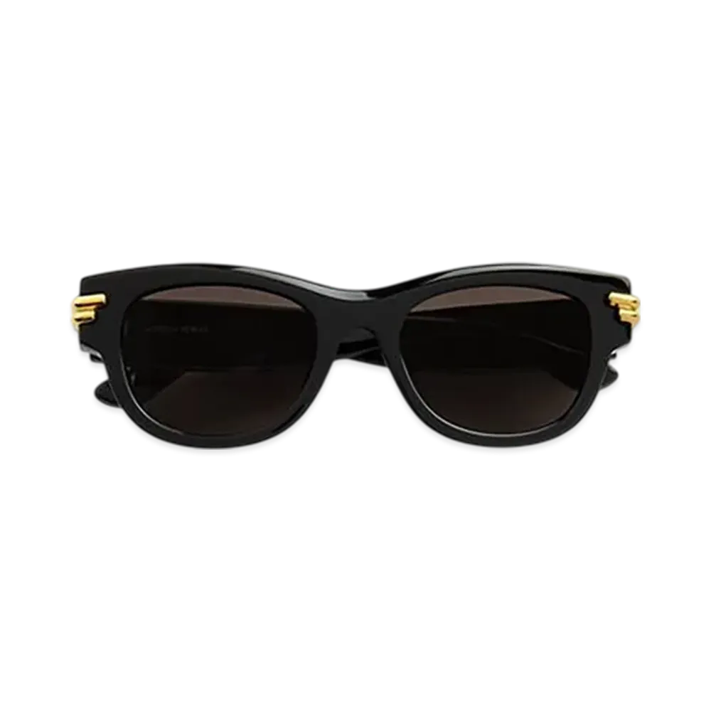 Bottega Veneta Mitre Square Sunglasses "Black/Gray"