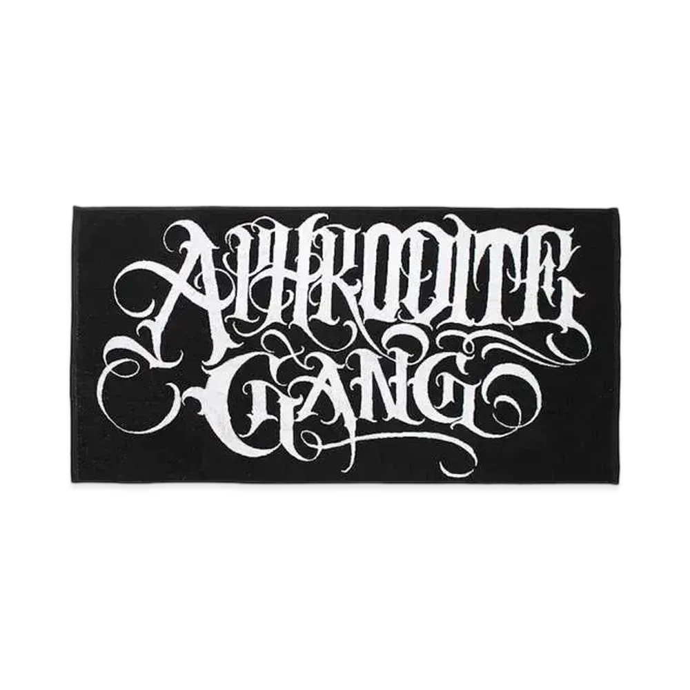 APHRODITEGANG Classic Logo Jacquard Beach Towel "Black"