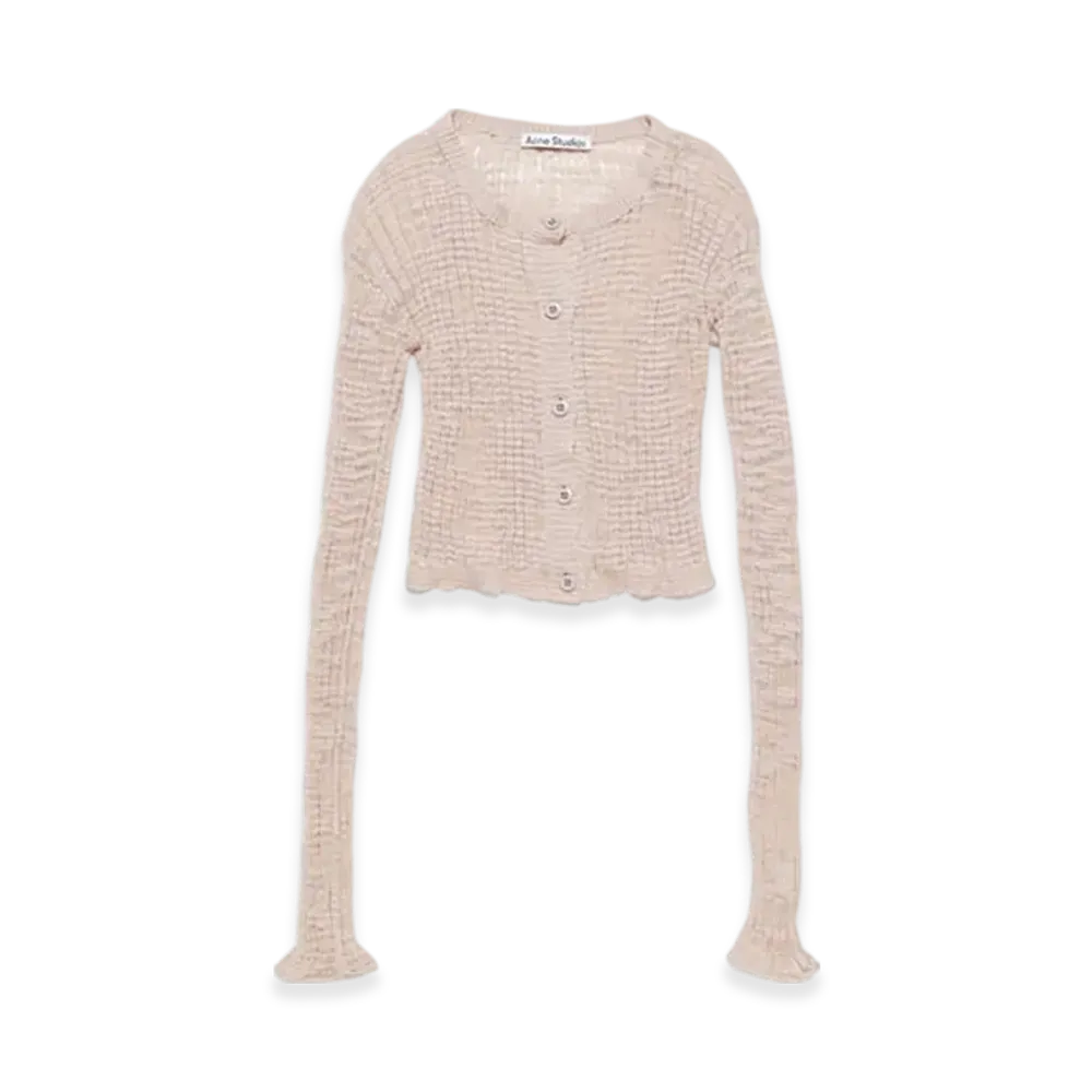Acne Studios Wide Rib Cardigan "Dusty pink"