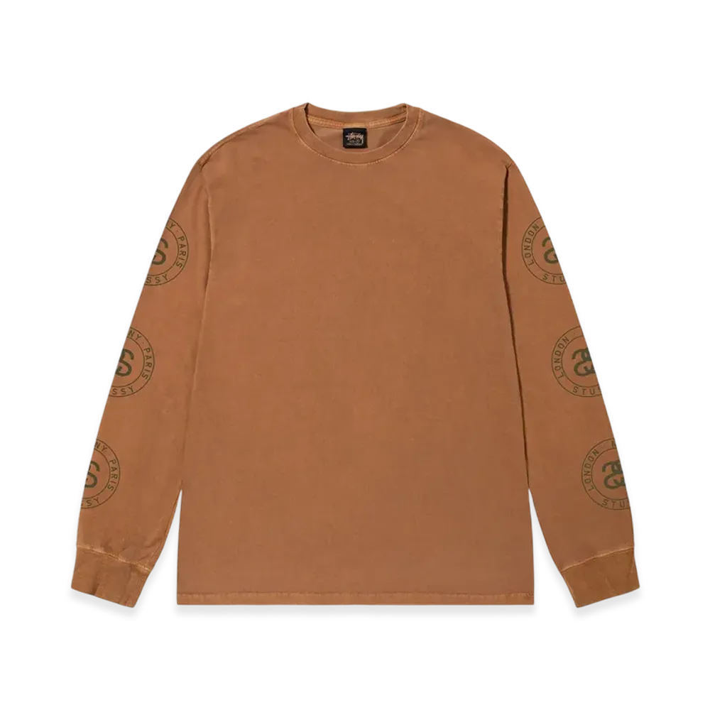 Stussy Seal Pigment Dyed LS Tee "Almond"