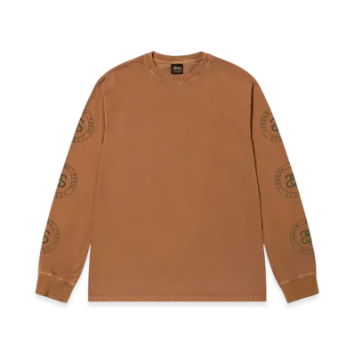 Stussy Seal Pigment Dyed LS Tee "Almond"