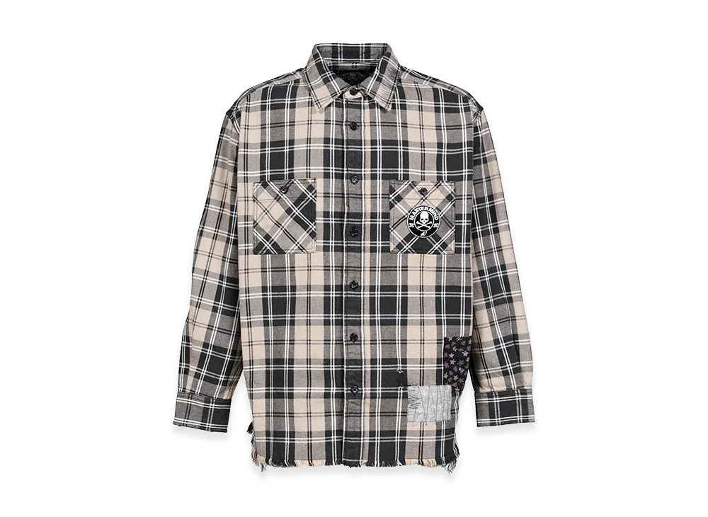 SWJP x mastermind JAPAN Plaid Flannel Shirt "Black"