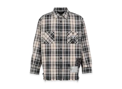 SWJP x mastermind JAPAN Plaid Flannel Shirt "Black"