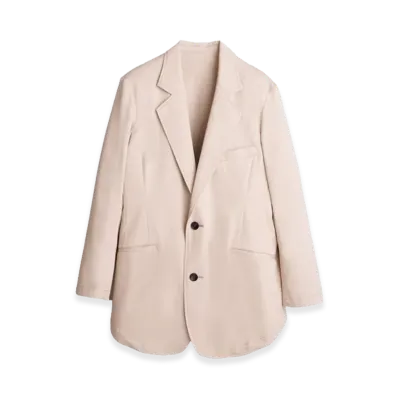sulvam Contrast Stitch Darted Jacket "Beige"
