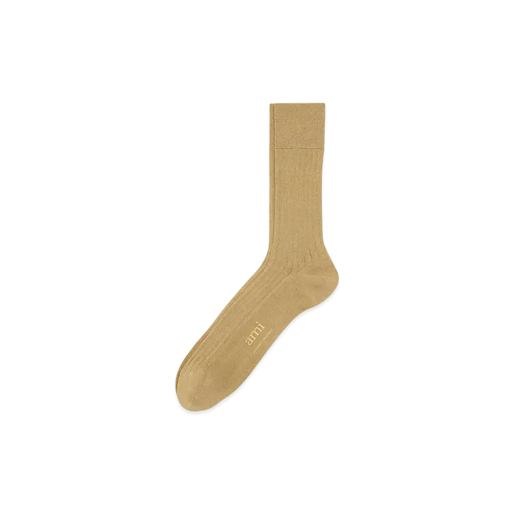 AMI PARIS Ami de Coeur Plate Socks "Havane/Or"