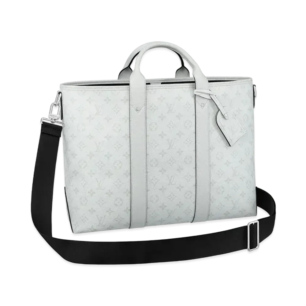 Louis Vuitton Weekend Tote NM Monogram and Taiga Leather "Optic White"