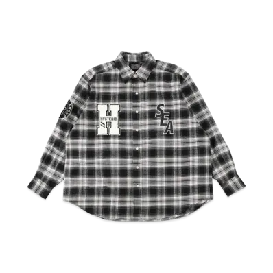 WIND AND SEA x HYSTERIC GLAMOUR Check Shirt "Black"