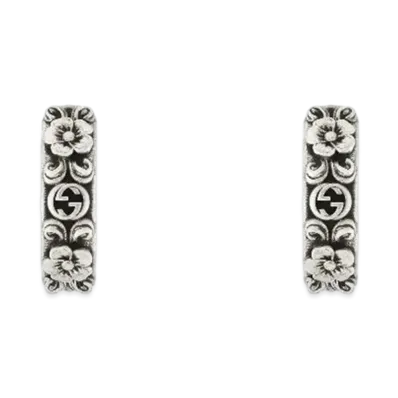 GUCCI Interlocking G & Flower Element Earrings