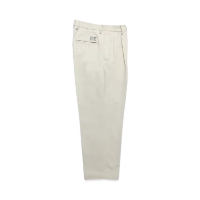 WACKO MARIA Double Pleated Chino Trousers "Light Beige"