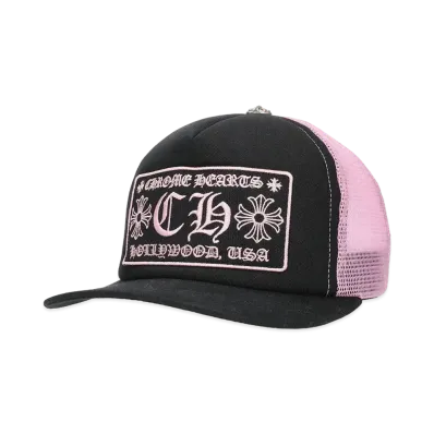 Chrome Hearts Trucker Cap CH "Black/Pink"