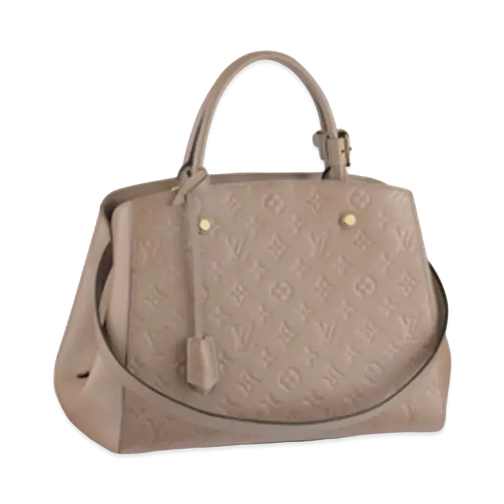 Louis Vuitton Montaigne MM Monogram Empreinte Leather "Galet"