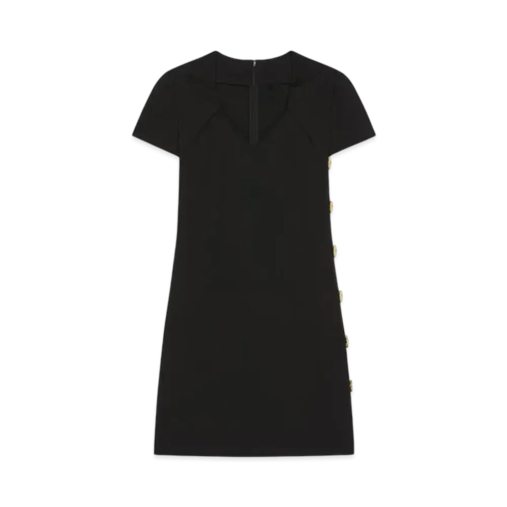 GIVENCHY Dress In Punto Milano With Buttons "Black"