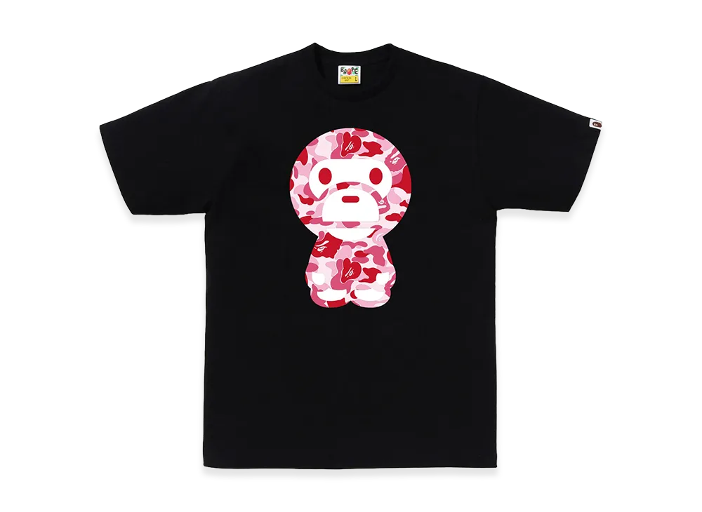 A BATHING APE ABC Camo Big Baby Milo Tee "Black/Pink"