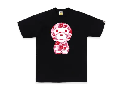 A BATHING APE ABC Camo Big Baby Milo Tee "Black/Pink"