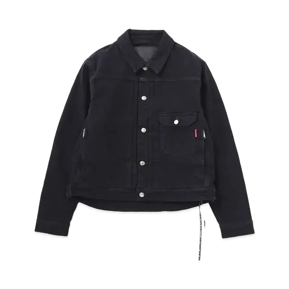 mastermind JAPAN W R Denim Trucker Jacket "Black"