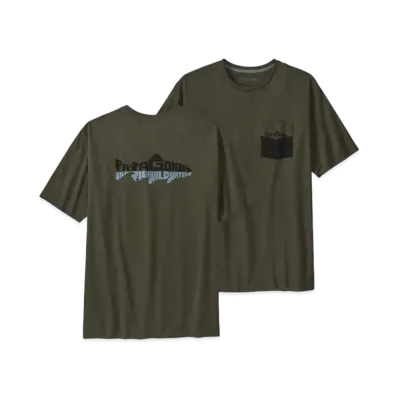 Patagonia Men's Wild Waterline Pocket Responsibili Tee "Basin Green"