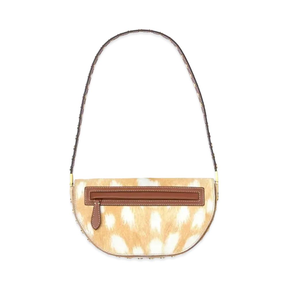 BURBERRY Small Diapprint Curf Hair Olympia Bag "Beige"