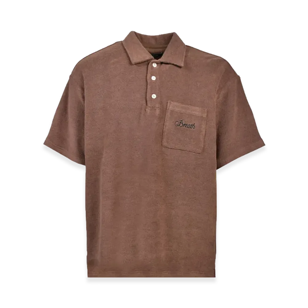 BREATH Glory Pile Polo Shirt "Brown"