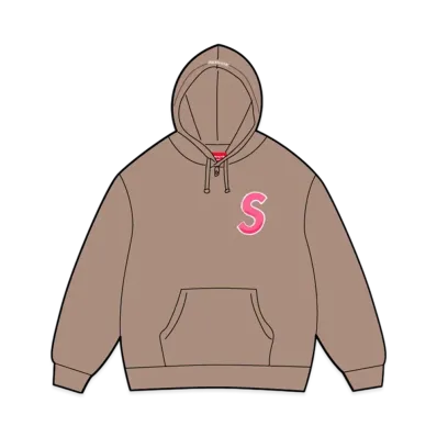 Supreme S Logo Hooded Sweatshirt "Dusty Brown"