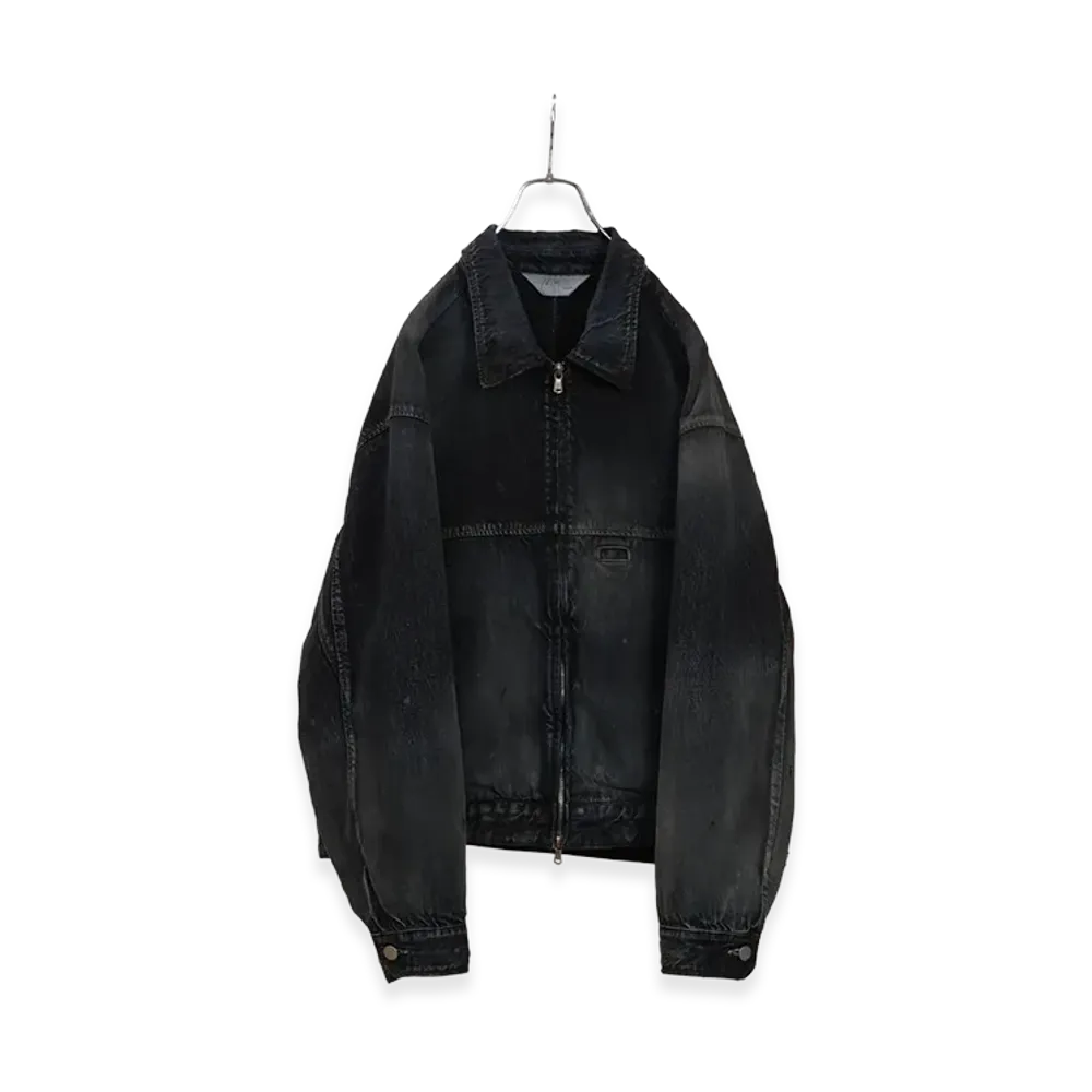 ANCELLM Denim Zipup Jacket "Black"