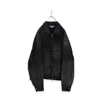 ANCELLM Denim Zipup Jacket "Black"