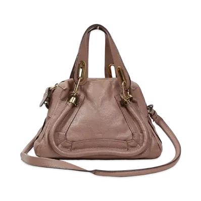 Chloe Paraty Leather 2WAY Bag "Pinkbeige"