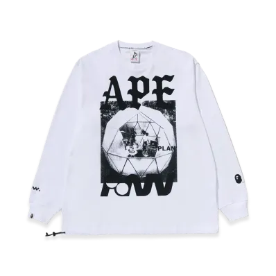A BATHING APE x KAZUKI KURAISHI Ape Paw Geo L/S Tee "White"