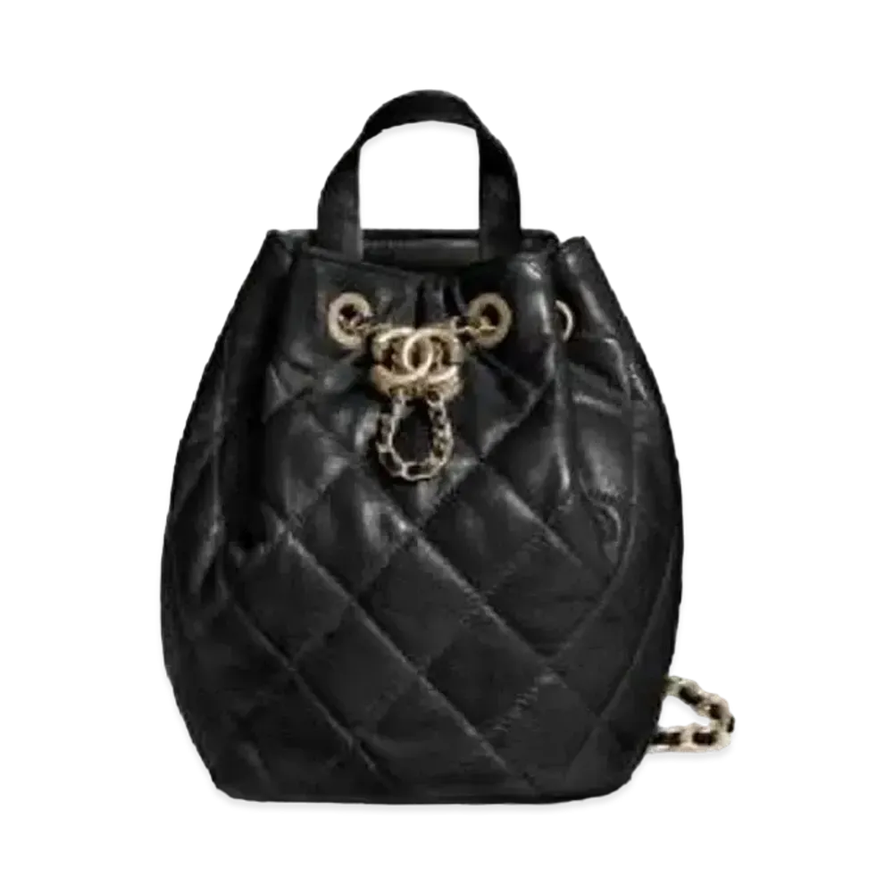 CHANEL Lambskin Backpack "Black"