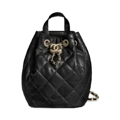 CHANEL Lambskin Backpack "Black"
