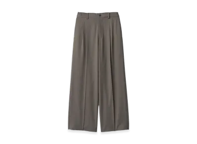 ssstein Easy Long Wide Trousers "Khaki Beige"