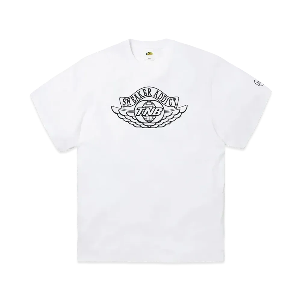 SNKRDUNK × THE NETWORK BUSINESS Tee "SNEAKER ADDICT WHITE"