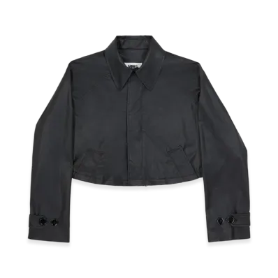MM6 Maison Margiela Women's Cropped Trench Jacket "Black"