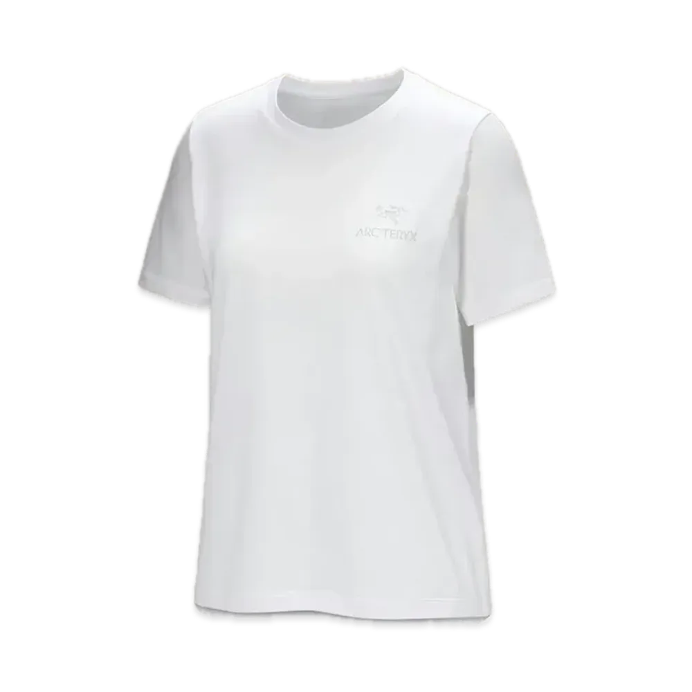 ARC'TERYX Women's Crag SL Cotton Emblem Crew Short Sleeve "White Light"